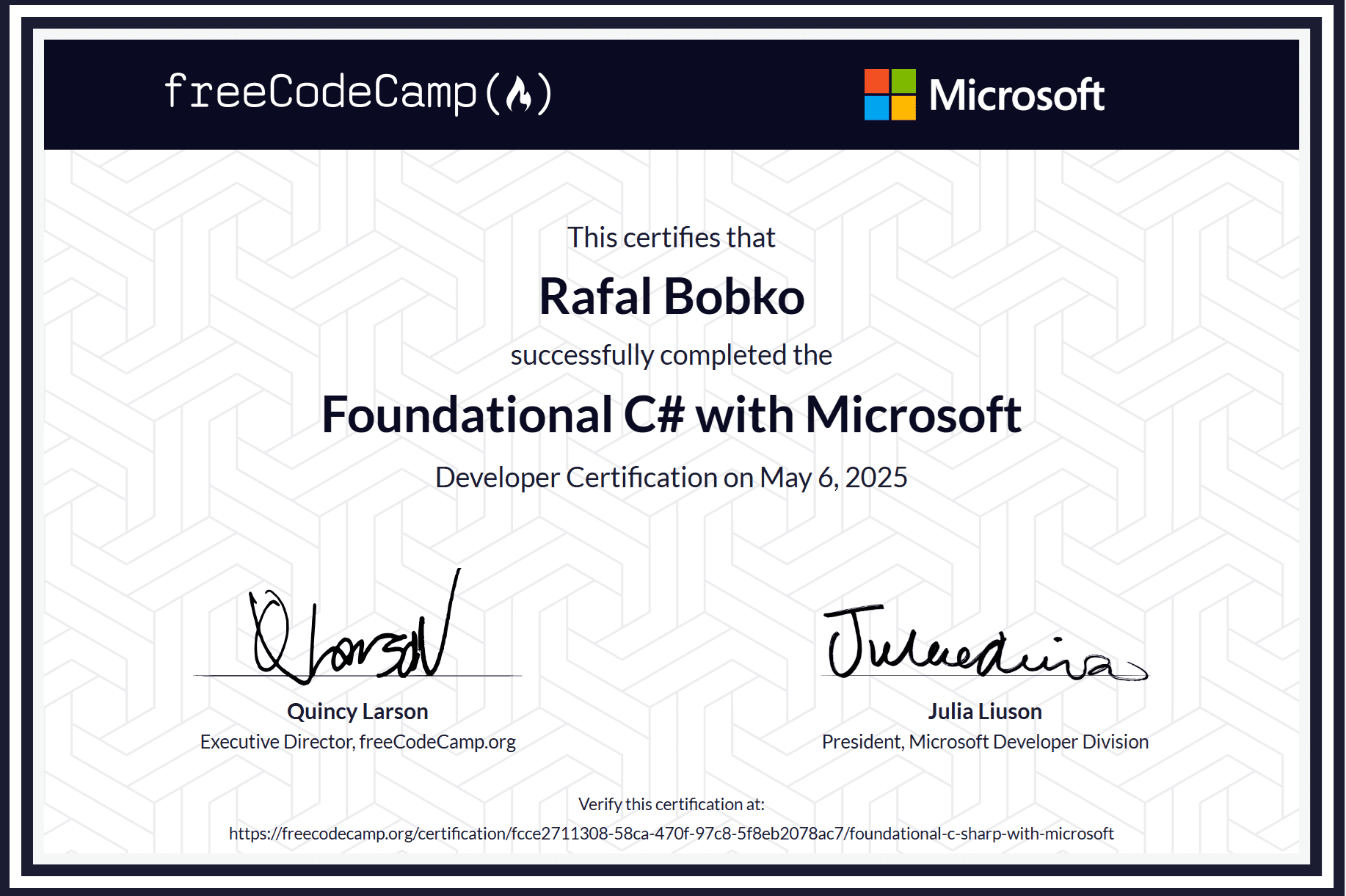 C# Certificate