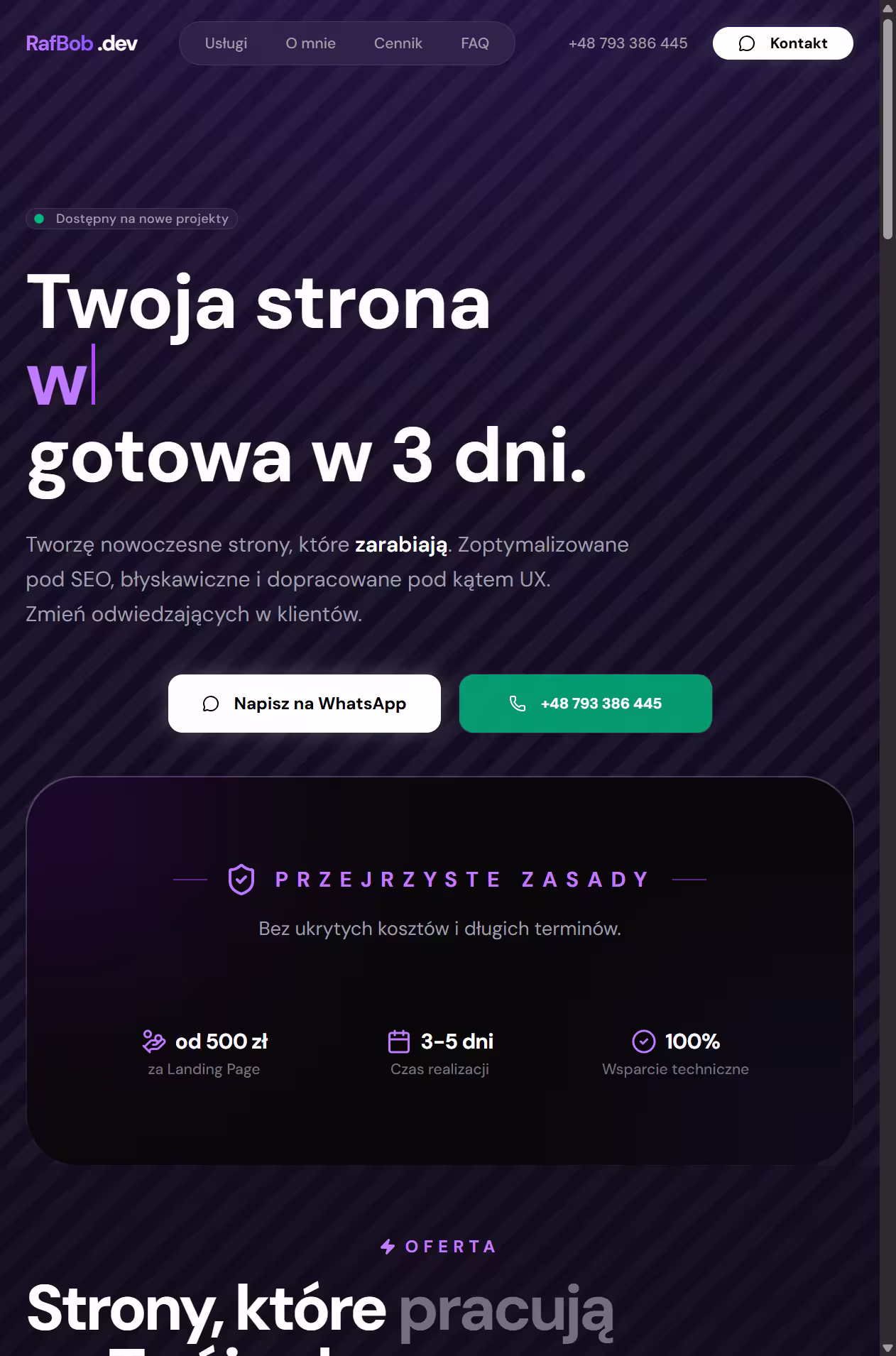 WebDev Landing Page